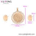 64564 Xuping fashionable jewelry set for women pendant and earrings special flower shape two pieces set
